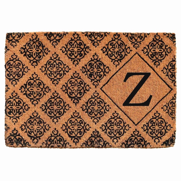 Calloway Mills Monogram Door Mat, Black, Natural, 24 in W x 36 in L 103332436Z - main